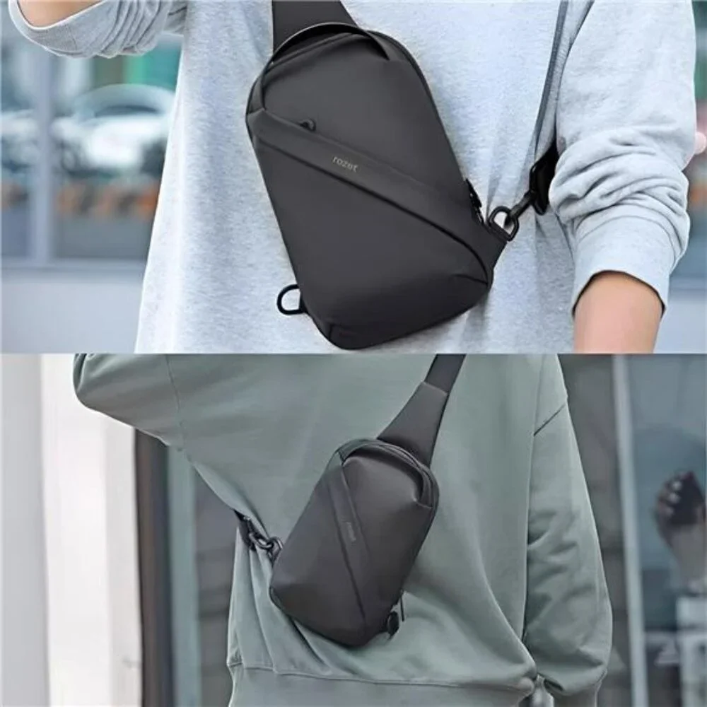 Waterproof crossbody sling bag chest shoulder backpack with pockets for travel w
